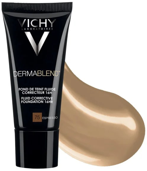 Vichy Dermablend Fondotinta Fluido Correttore 75 Espresso Vichy 30 ml
